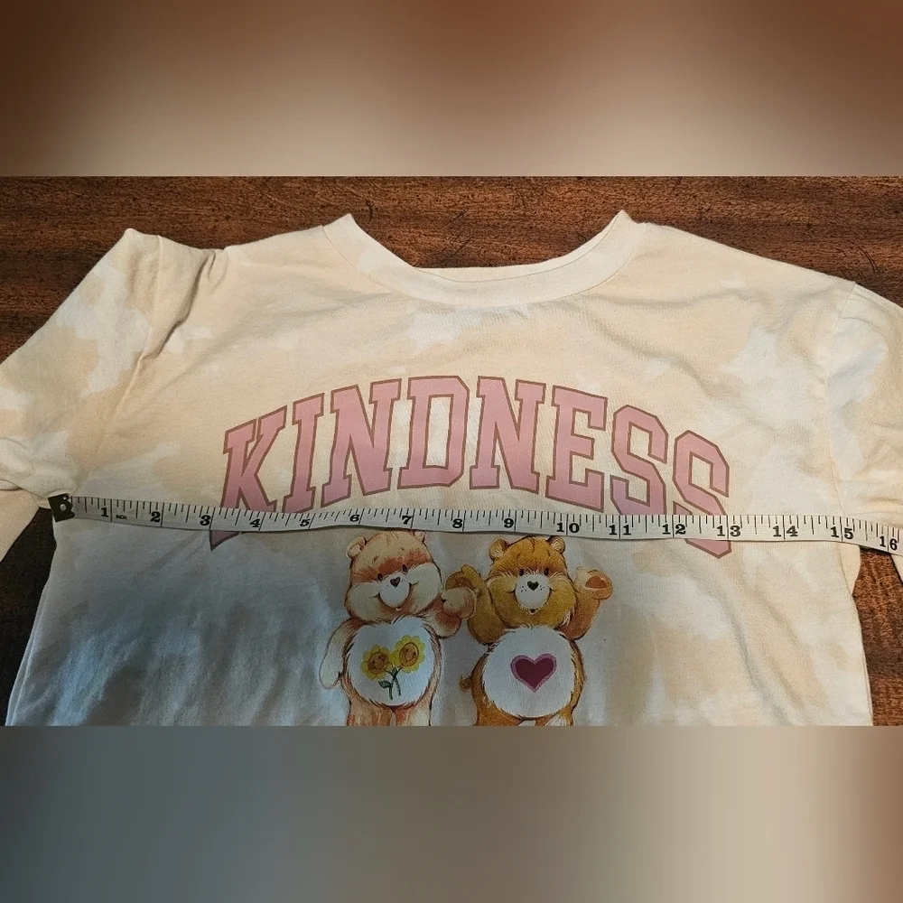 Care Bears Girls Crew Neck Long Sleeve Graphic Kindness Multicolor Tee Sz Large